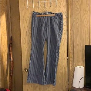 Stripped Denim Pants